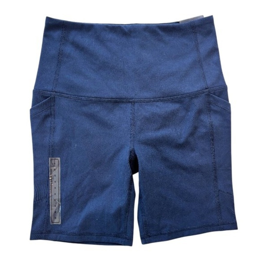 NEW DSG Momentum Ultra High Rise 7 Bike Shorts Navy Blue Small - Picture 2 of 8